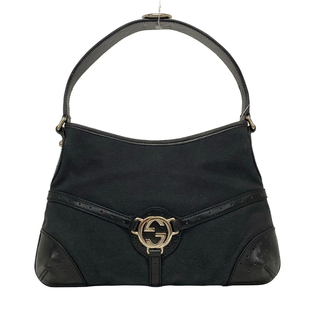 Gucci Interlocking G Shoulder Bag 114877 Canvas Leather